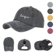 Washed Cotton Baseball Caps W/ Holes | https://www.bestnamebadges.com