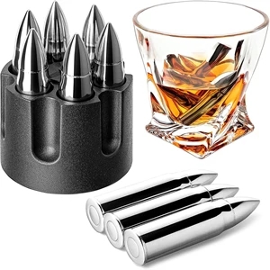 Whiskey Bullet Stones Stainless Steel Rocks,
