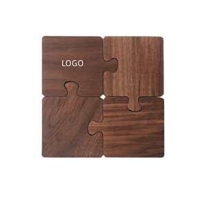 Wooden Puzzle Coasters Set 4 PCS