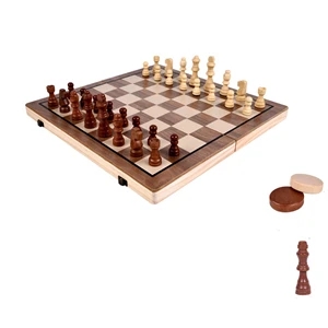Wooden Chess Checkers Set