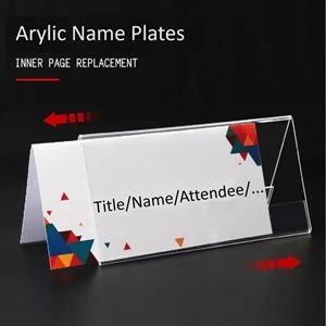 Durable Acrylic Desk Name Plate