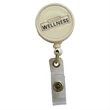 Large Retractable Round Badge Reel w/ Bulldog clip backing | https://www.bestnamebadges.com