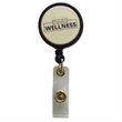 Large Retractable Round Badge Reel w/ Bulldog clip backing | https://www.bestnamebadges.com