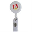Round Retractable Badge Reel w/ Bulldog Clip on backing | https://www.bestnamebadges.com