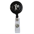Round Retractable Badge Reel w/ Bulldog Clip on backing | https://www.bestnamebadges.com
