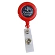 Round Retractable Badge Reel w/ Bulldog Clip on backing | https://www.bestnamebadges.com
