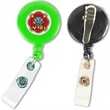 Round Retractable Badge Reel w/ Bulldog Clip on backing | https://www.bestnamebadges.com