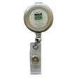 Chrome Plastic Retractable Badge Reel w/ Belt Clip backing | https://www.bestnamebadges.com