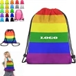 Rainbow Drawstring Backpack | https://www.bestnamebadges.com