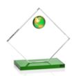 Ferrand VividPrint™ Award - Green/Gold | https://www.bestnamebadges.com