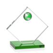 Ferrand VividPrint™ Award - Green/Silver | https://www.bestnamebadges.com