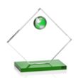 Ferrand VividPrint™ Award - Green/Silver | https://www.bestnamebadges.com