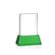 Merit VividPrint™ Award on Base - Green | https://www.bestnamebadges.com