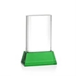 Merit VividPrint™ Award on Base - Green | https://www.bestnamebadges.com