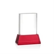 Merit VividPrint™ Award on Base - Red | https://www.bestnamebadges.com