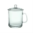15 oz. Custom Glass Tea Cups w/ Lids | https://www.bestnamebadges.com