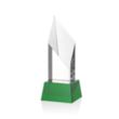 Vertex VividPrint™ Award on Base - Green | https://www.bestnamebadges.com