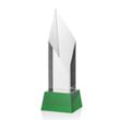 Vertex VividPrint™ Award on Base - Green | https://www.bestnamebadges.com
