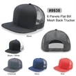 6 Panel Snapback Poly Twill Trucker Cap with Flat Bill | https://www.bestnamebadges.com
