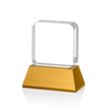 Flamborough Award on Base - Amber | https://www.bestnamebadges.com