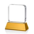 Flamborough Award on Base - Amber | https://www.bestnamebadges.com