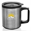 12 oz Double Wall Stainless Steel Travel Mugs With Handle | https://www.bestnamebadges.com