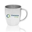 10 oz. Double Wall Stainless Steel Coffee Mugs | https://www.bestnamebadges.com