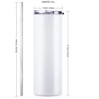 20 Oz Skinny Stainless Steel Uv Color Changing Tumbler | https://www.bestnamebadges.com