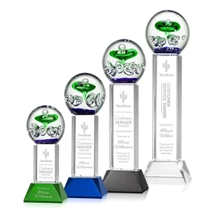 Aquarius Award on Stowe Base - Clear | https://www.bestnamebadges.com