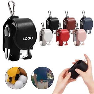 PU Leather Golf Ball Pouch