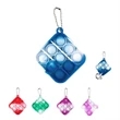 Square Rainbow Push Bubble Toy Keychain | https://www.bestnamebadges.com