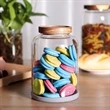 Thicken Glass Storage Jar Food Container With Wooden Lid | https://www.bestnamebadges.com