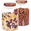 Thicken Glass Storage Jar Food Container With Wooden Lid | https://www.bestnamebadges.com