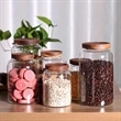 Thicken Glass Storage Jar Food Container With Wooden Lid | https://www.bestnamebadges.com