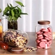 Thicken Glass Storage Jar Food Container With Wooden Lid | https://www.bestnamebadges.com