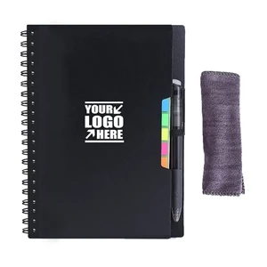 Smart Reusable Notebook With 1 Pen & 1 Microfiber Cloth | https://www.bestnamebadges.com