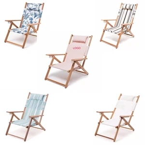Custom Wooden High Load Beach Chairs