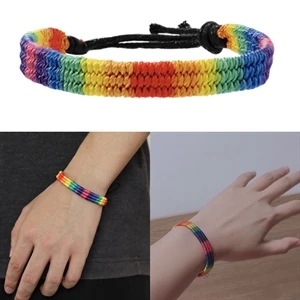 Lgbt Pride Bracelet Handmade Braided Friendship | https://www.bestnamebadges.com