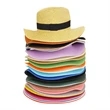 Foldable Shade Straw Hat | https://www.bestnamebadges.com