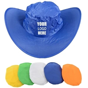Foldable polyester cowboy hat