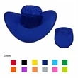 Foldable polyester cowboy hat | https://www.bestnamebadges.com