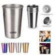 16oz Stainless Steel Pint Cup | https://www.bestnamebadges.com