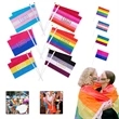 Mini Handheld Rainbow Pride Flag | https://www.bestnamebadges.com