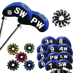 Golf Club Iron Head Covers 12Pcs Set With Top Window