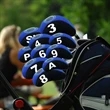 Golf Club Iron Head Covers 12Pcs Set With Top Window | https://www.bestnamebadges.com
