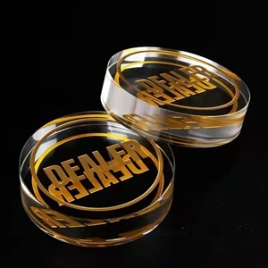 Crystal Dealer Poker Chips