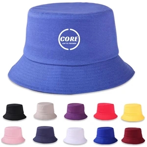 Cotton Bucket Hat Sun Plain Colors