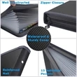 A4 Size 13 Pockets Zipper Closure Portable File Pouch | https://www.bestnamebadges.com