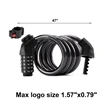 5 Digit Resettable Combination Coiling Bike Lock Cable | https://www.bestnamebadges.com