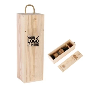 Wooden Wine Box with Handle